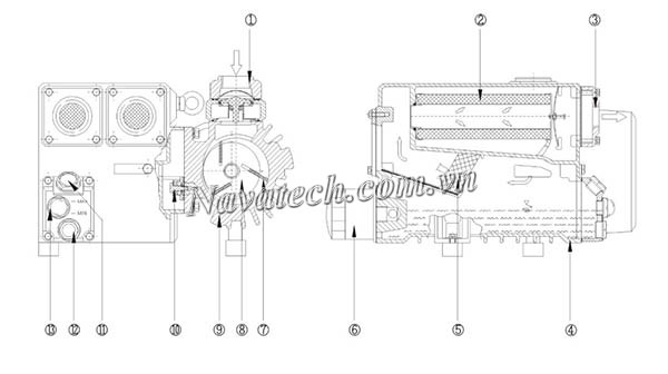 Cấu tạo bơm DooVac MVO-064