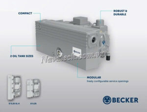 Cấu tạo bơm chân không vòng dầu 1 cấp Becker