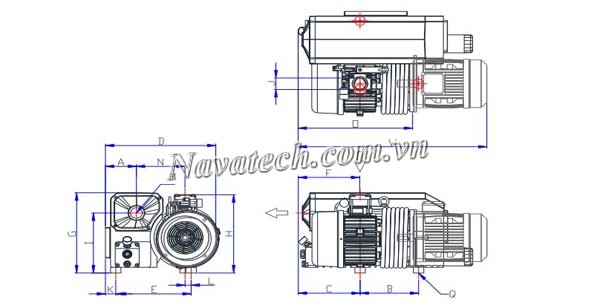 Cấu tạo bơm vòng dầu 1 cấp Wonchang WOVP-350