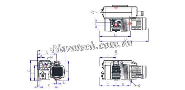 Cấu tạo bơm chân không Wonchang WOVP-0500