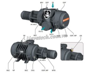 Cấu tạo bơm Chân Không Busch Booster PANDA WV 2400 A