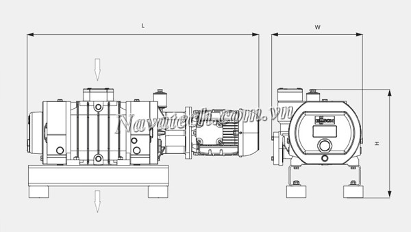 Cấu tạo bơm Chân Không Busch Booster PANDA WV 0500C