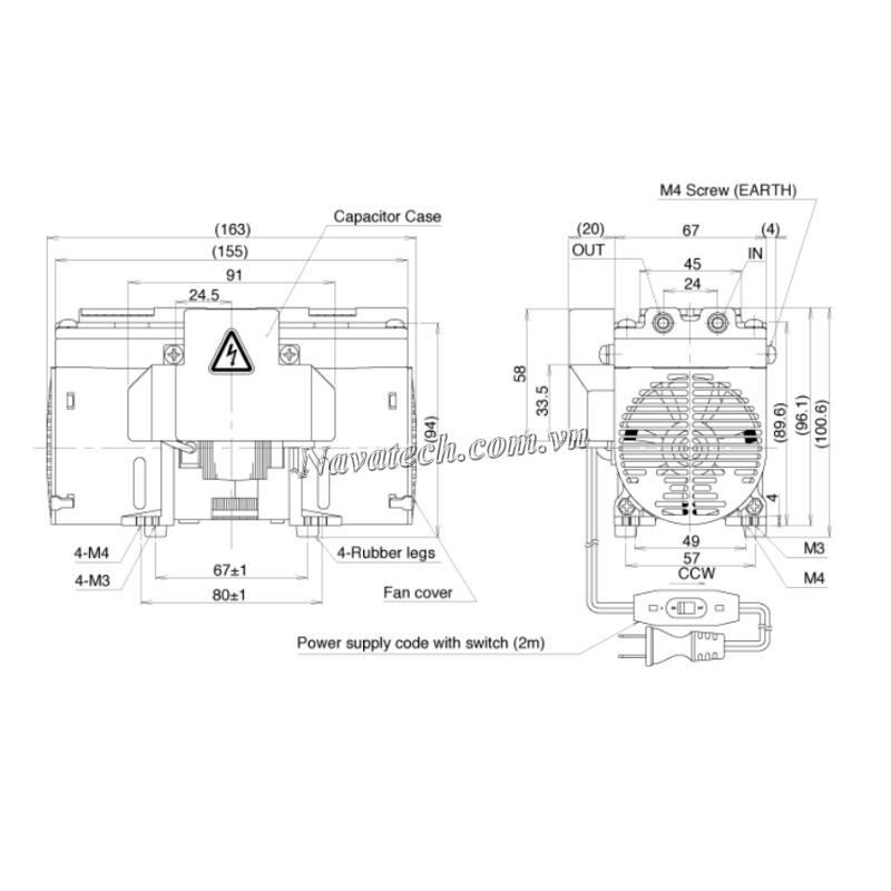 Cấu tạo bơm chân không khô Ulvac DAP-12S