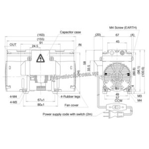 Cấu tạo bơm chân không khô Ulvac DAP-6D