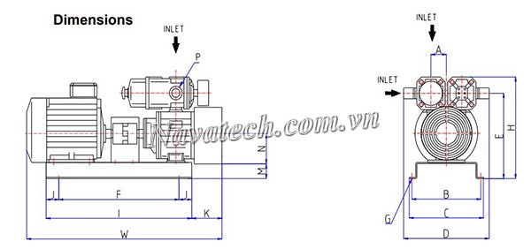 Cấu tạo bơm Wonchang WVS 9/ 9H
