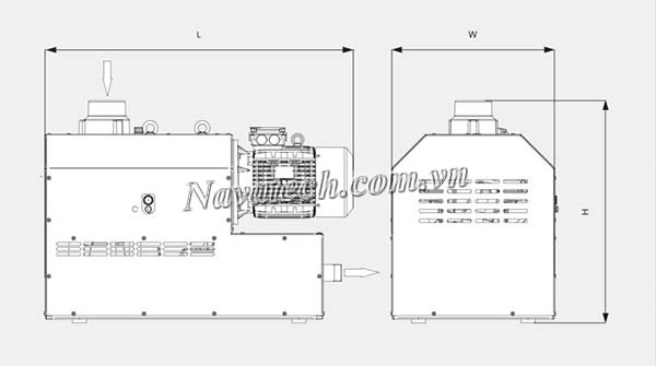 Cấu tạo chung bơm chân không Busch MINK MV 602 B