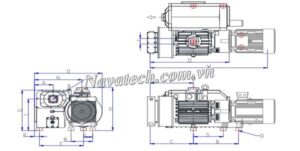 Cấu tạo bơm vòng dầu 1 cấp Wonchang WOVP-800