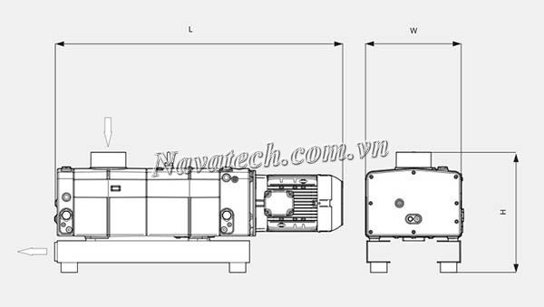 Cấu tạo chung bơm Busch NX 0650 A