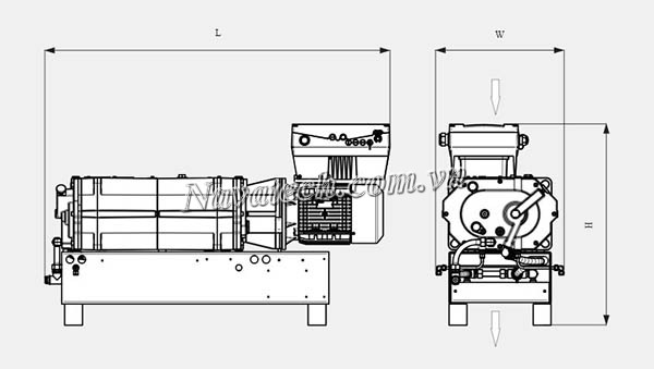 Cấu tạo bơm hút chân không trục vít Busch NC 0630 C