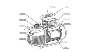 Cấu tạo bơm chân không vòng dầu 1 cấp Value VE215N