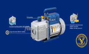 Kích thước bơm chân không vòng dầu 1 cấp Value VE215N