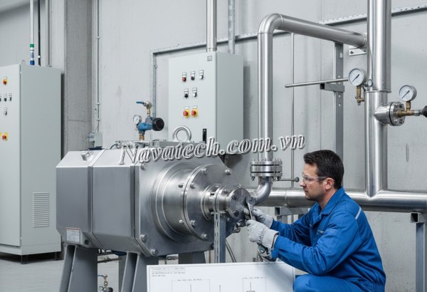 Cách lắp đặt bơm hút chân không trục vít