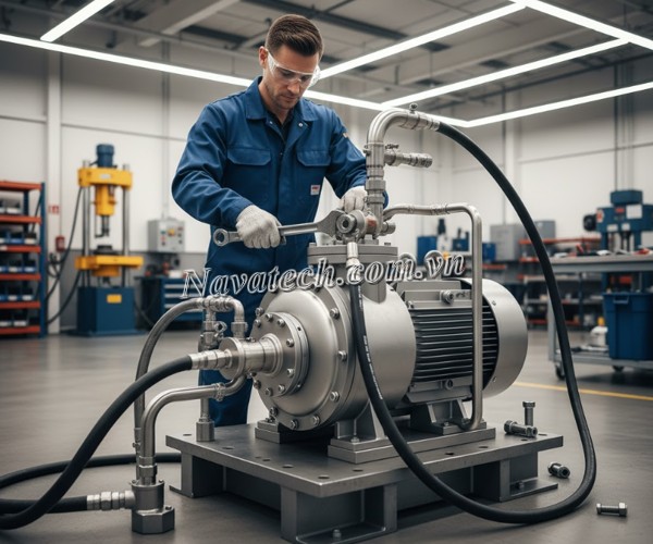 Cách lắp đặt bơm chân không vòng dầu