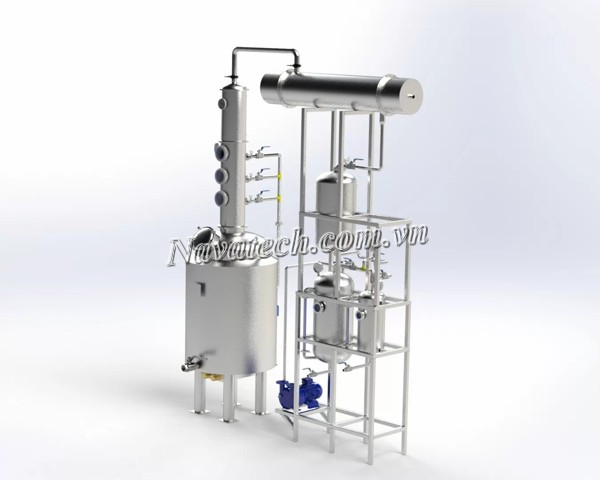 Cấu tạo tháp chưng cất rượu chân không