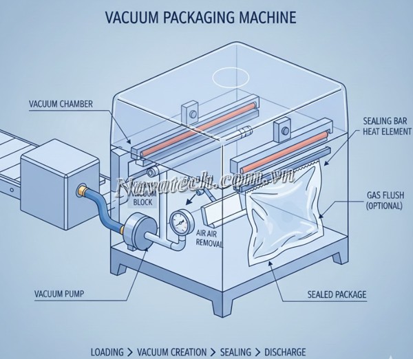 Nguyên lý hoạt động của máy đóng gói hút chân không