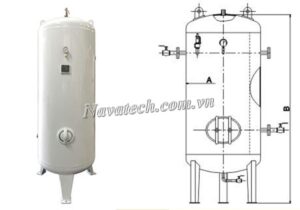 Cấu tạo bình chứa khí nén CKB 3M3/10